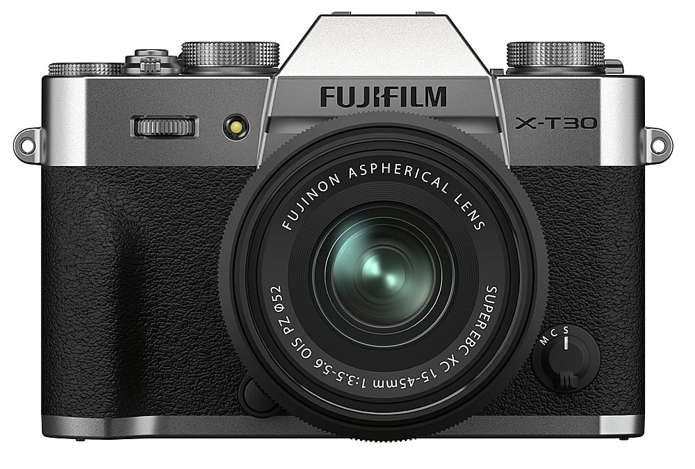 Fujifilm - X-T30 II Mirrorless Camera with XC 15-45mm Lens Kit - Silver - Front_Zoom
