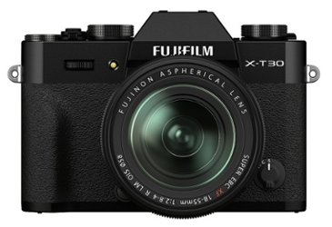 Fujifilm - X-T30 II Mirrorless Camera with XF18-55mm Lens Kit - Black - Front_Zoom