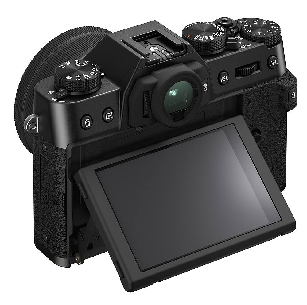 Top. Fujifilm - X-T30 II Mirrorless Camera with XC 15-45mm Lens Kit - Black.
