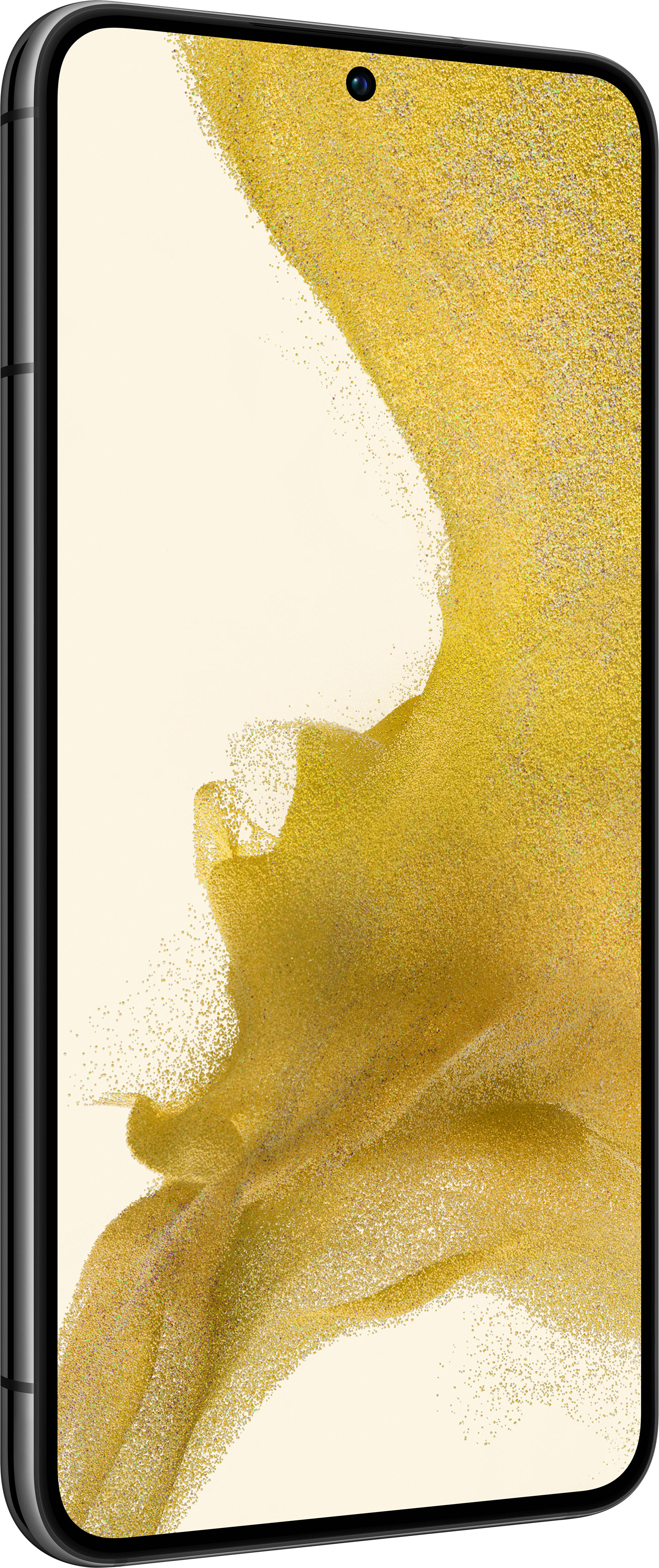 Angle View: Samsung Galaxy S22 SM-S901UZKAXAA 5G Unlocked Cell Phone 6.1" Phantom Black 128GB 8GB RAM