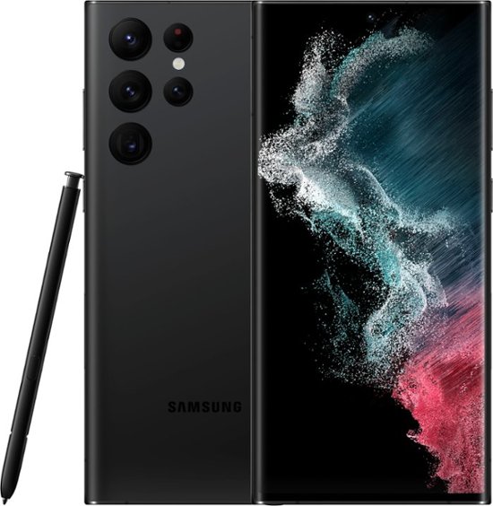 Samsung - Galaxy S22 Ultra 1TB (Unlocked) - Phantom Black