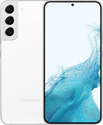 Front. Samsung - Galaxy S22+ 128GB (Unlocked) - Phantom White.