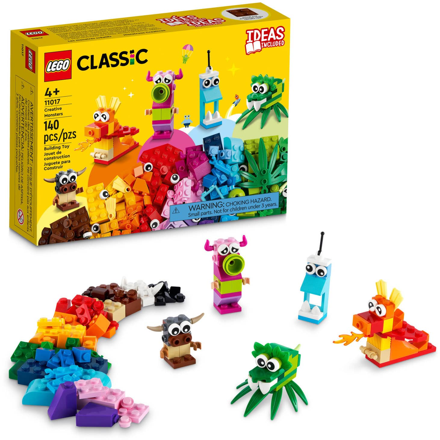 LEGO Classic Creative Monsters 11017 Building Kit with 5 Toys for