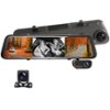 Rexing - M3 1080p 3-Channel Mirror Dash Cam with Smart GPS - Black