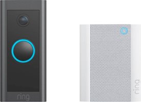 Ring - Wi-Fi Smart Video Doorbell - Wired with Chime - Black - Front_Zoom