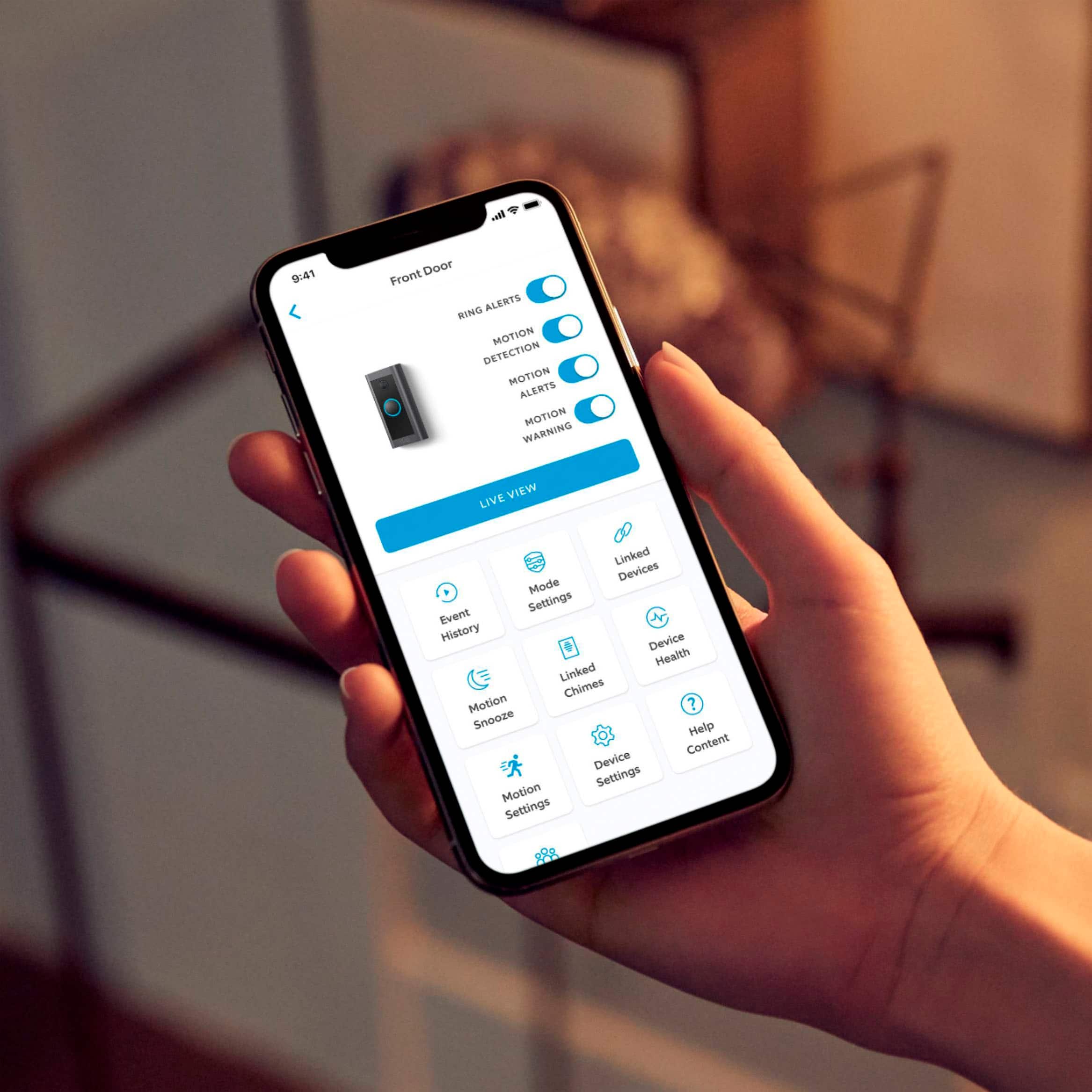 Alt View 14. Ring - Wi-Fi Smart Video Doorbell - Wired with Chime - Black.