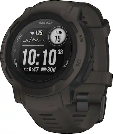 Front. Garmin - Instinct 2 45 mm Smartwatch Fiber-reinforced Polymer - Graphite.