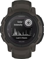 Garmin - Instinct 2 Solar 33mm Smartwatch Fiber-reinforced Polymer - Graphite - Front_Zoom