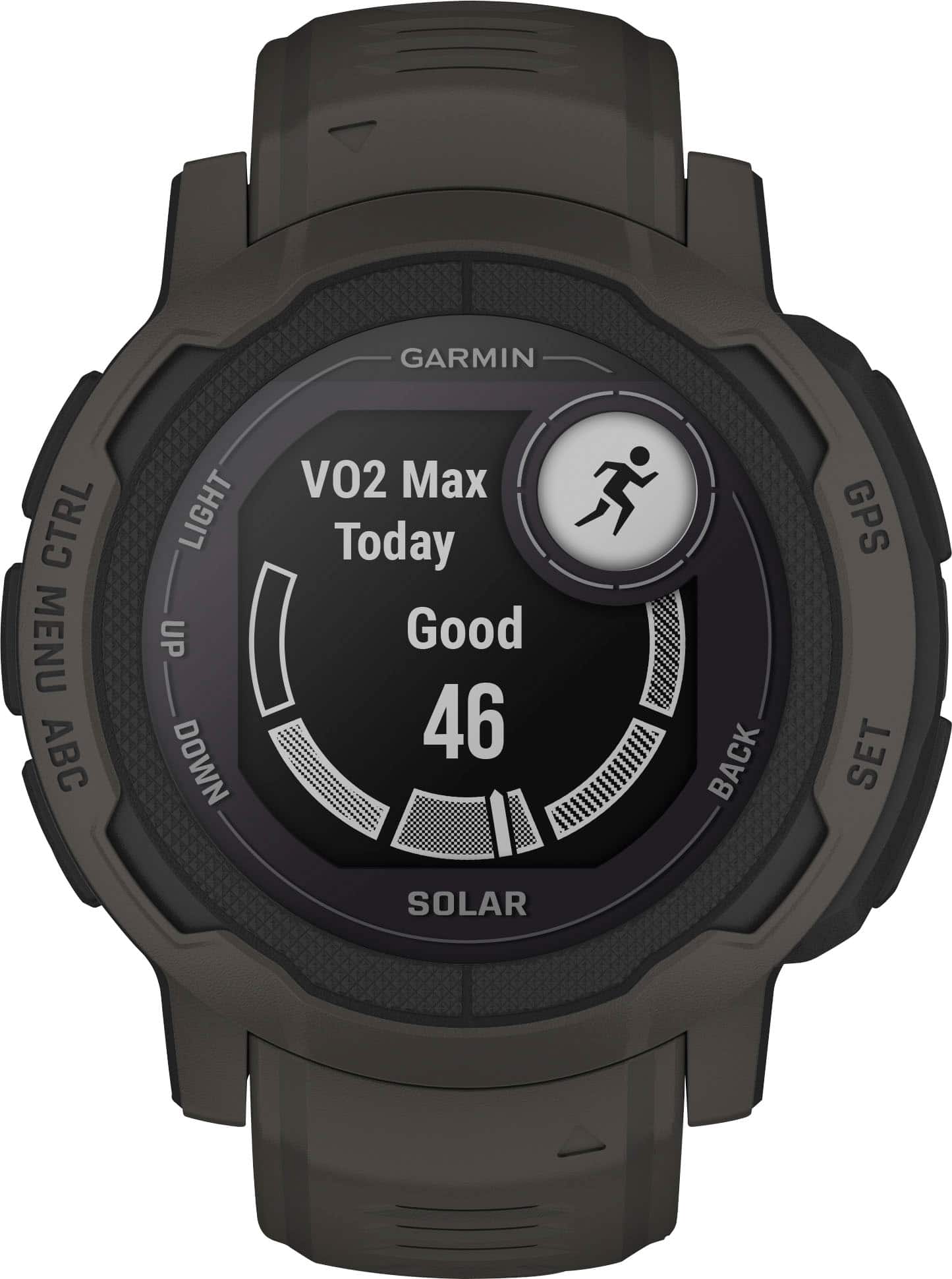 Alt View 2. Garmin - Instinct 2 Solar 45 mm Smartwatch Fiber-reinforced Polymer - Graphite.