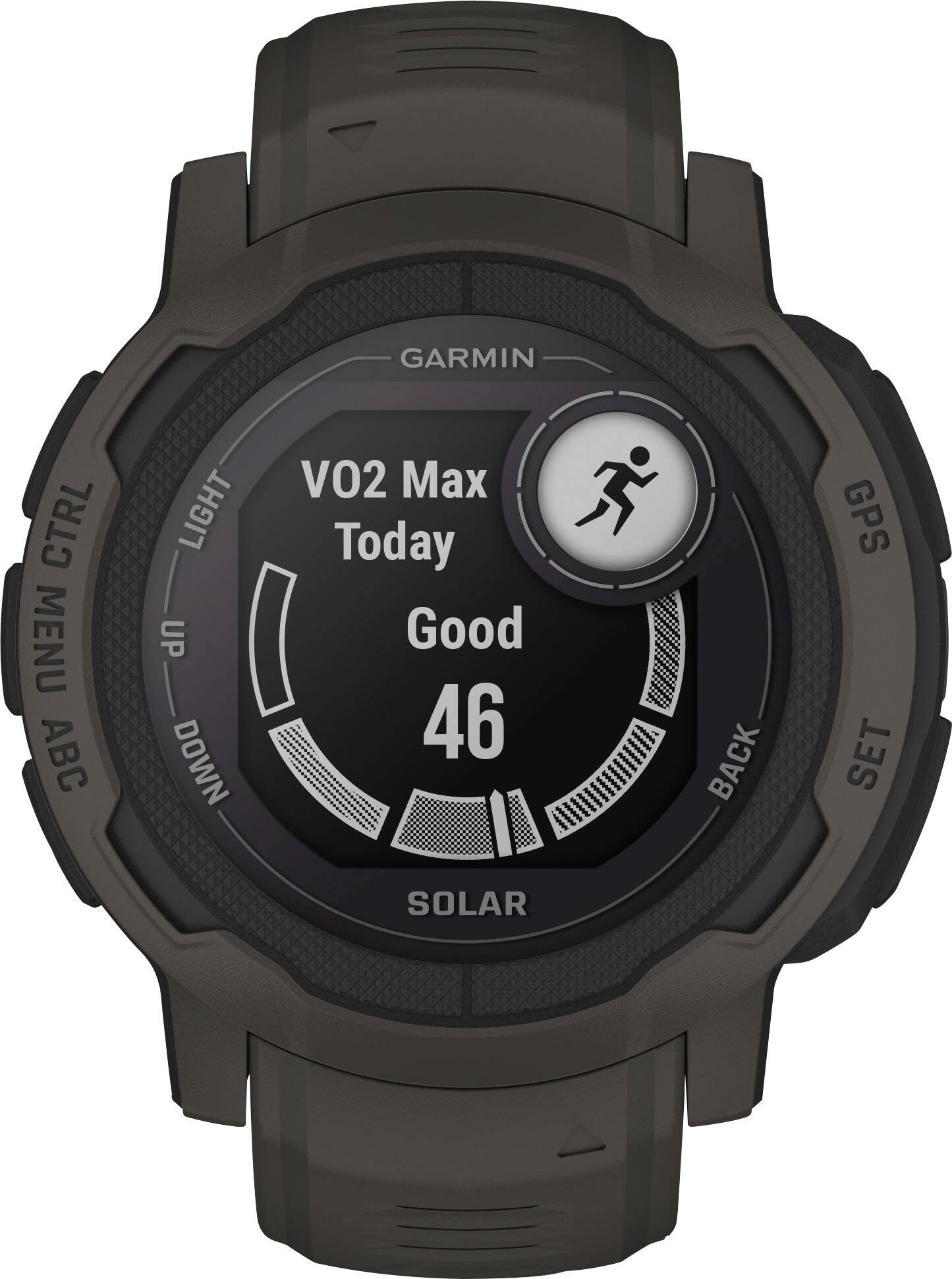 Alt View 2. Garmin - Instinct 2 Solar 45 mm Smartwatch Fiber-reinforced Polymer - Graphite.