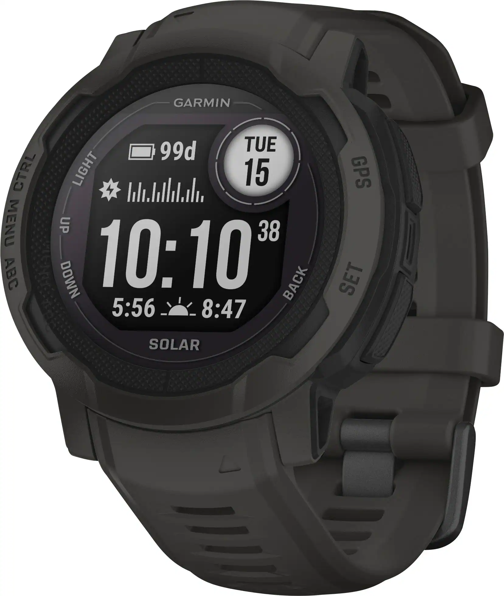 Garmin - Instinct 2 Solar 45 mm Smartwatch Fiber-reinforced Polymer - Graphite - (2022)