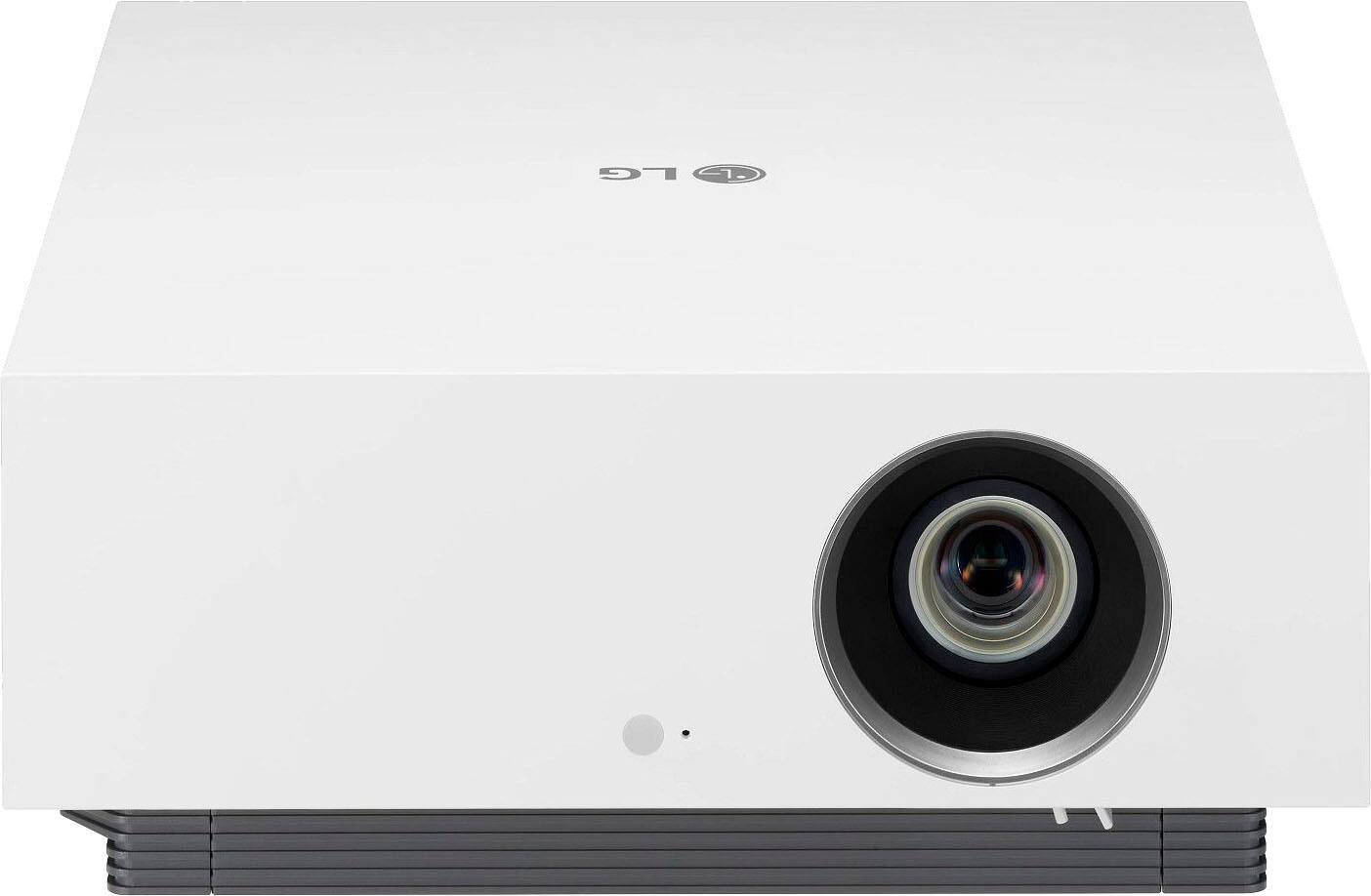 Front. LG - CineBeam Dual Laser Streaming 4K UHD Smart Portable Projector with LG webOS and HDR10 - White.