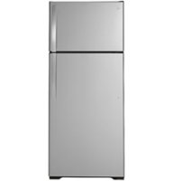 GE - 17.5 Cu. Ft. Top-Freezer Refrigerator - Stainless Steel - Front_Zoom