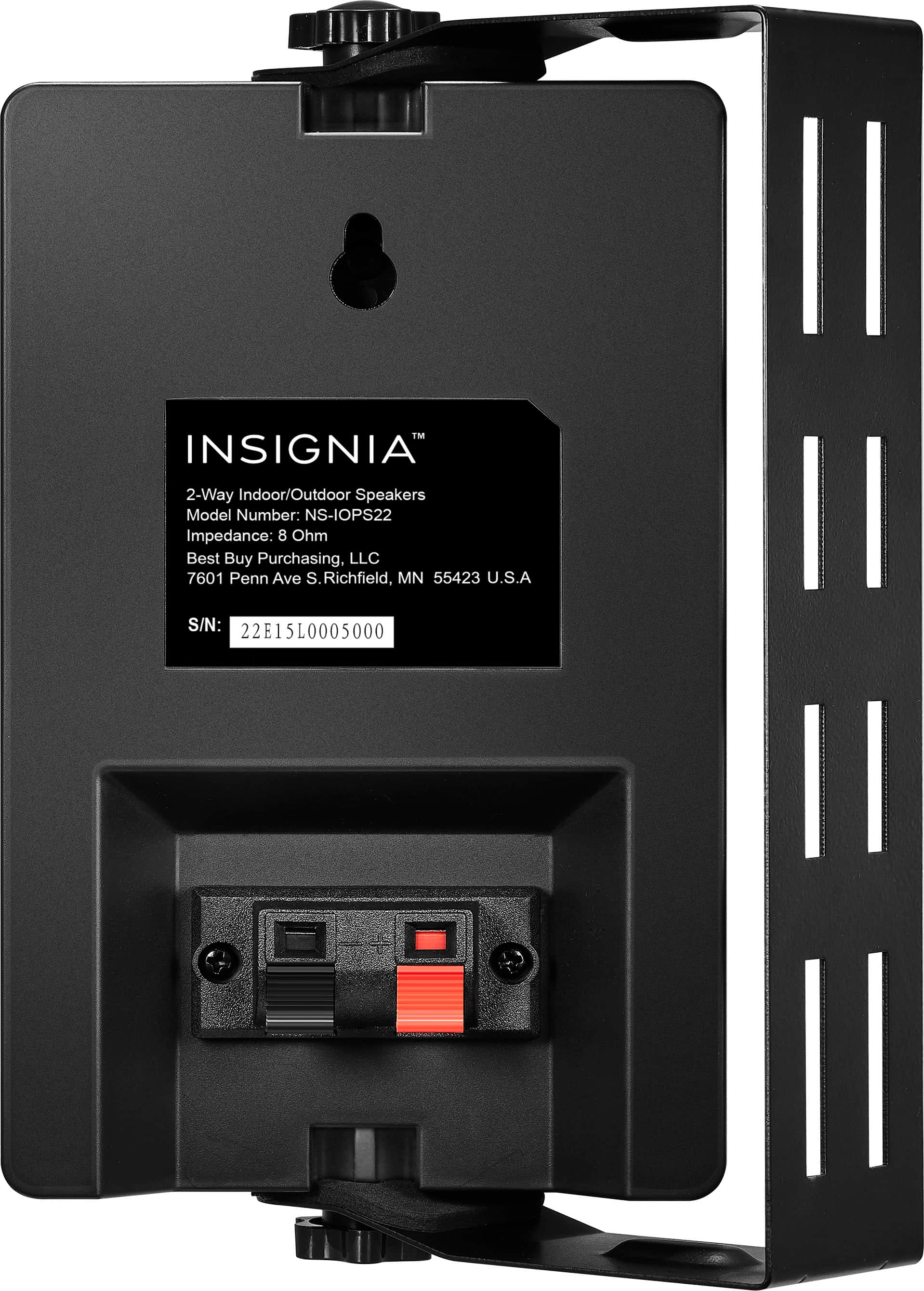 Alt View 11. Insignia™ - 2-Way Indoor/Outdoor Speakers (Pair) - Black.