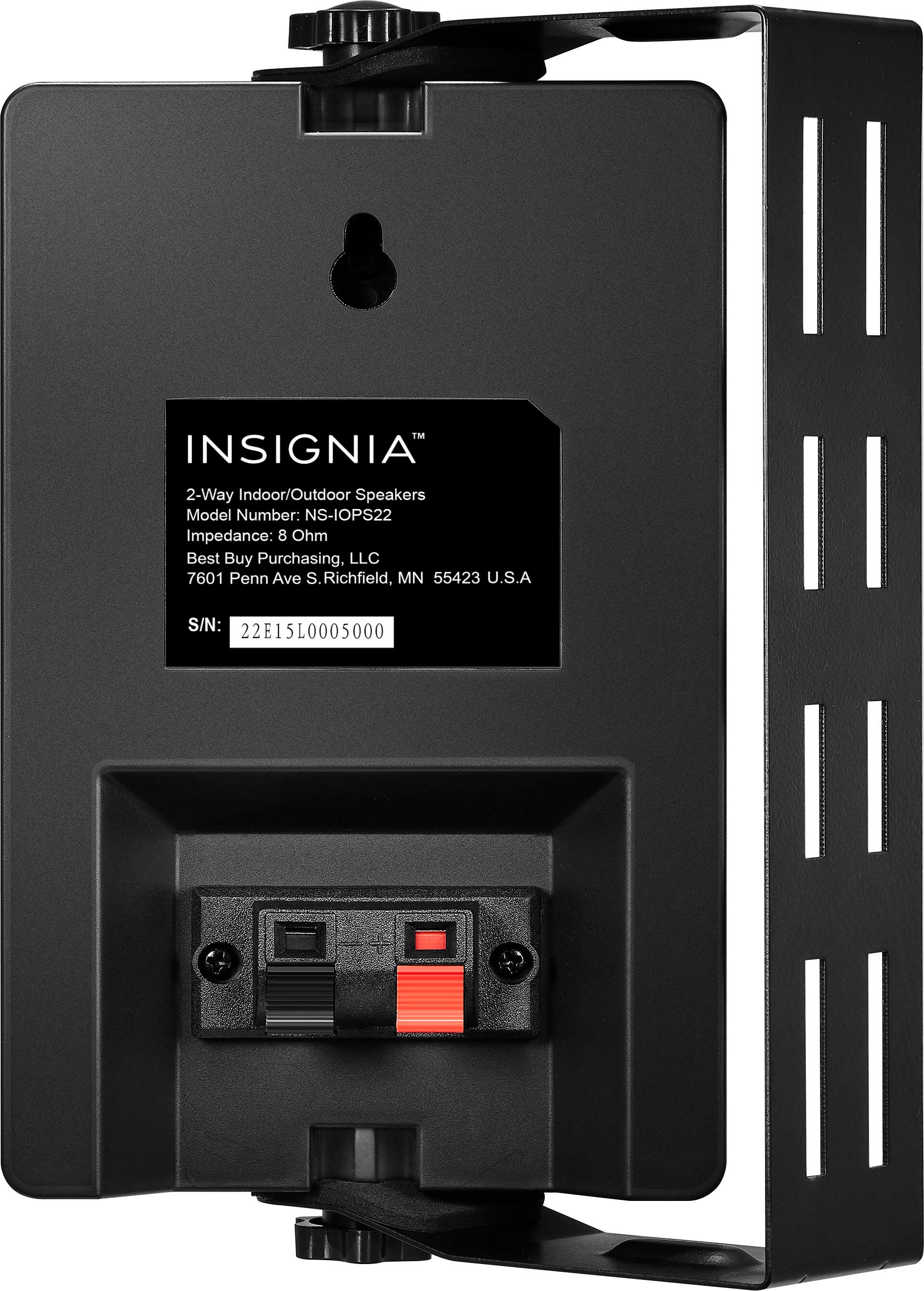 Alt View 11. Insignia™ - 2-Way Indoor/Outdoor Speakers (Pair) - Black.