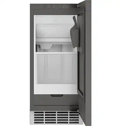 Alt View 11. GE Profile - 15" 26-Lb. Freestanding Icemaker with Gourmet Clear Ice - Custom Panel Ready.