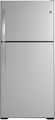 GE - 33 in. Wide 21.9 Cu. Ft. Top-Freezer Refrigerator with Garage Ready Performance - Stainless Steel