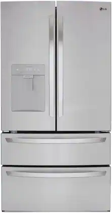 LG - 28.6 Cu. Ft. 4-Door French Door Smart Refrigerator with Water Dispenser - Stainless Steel