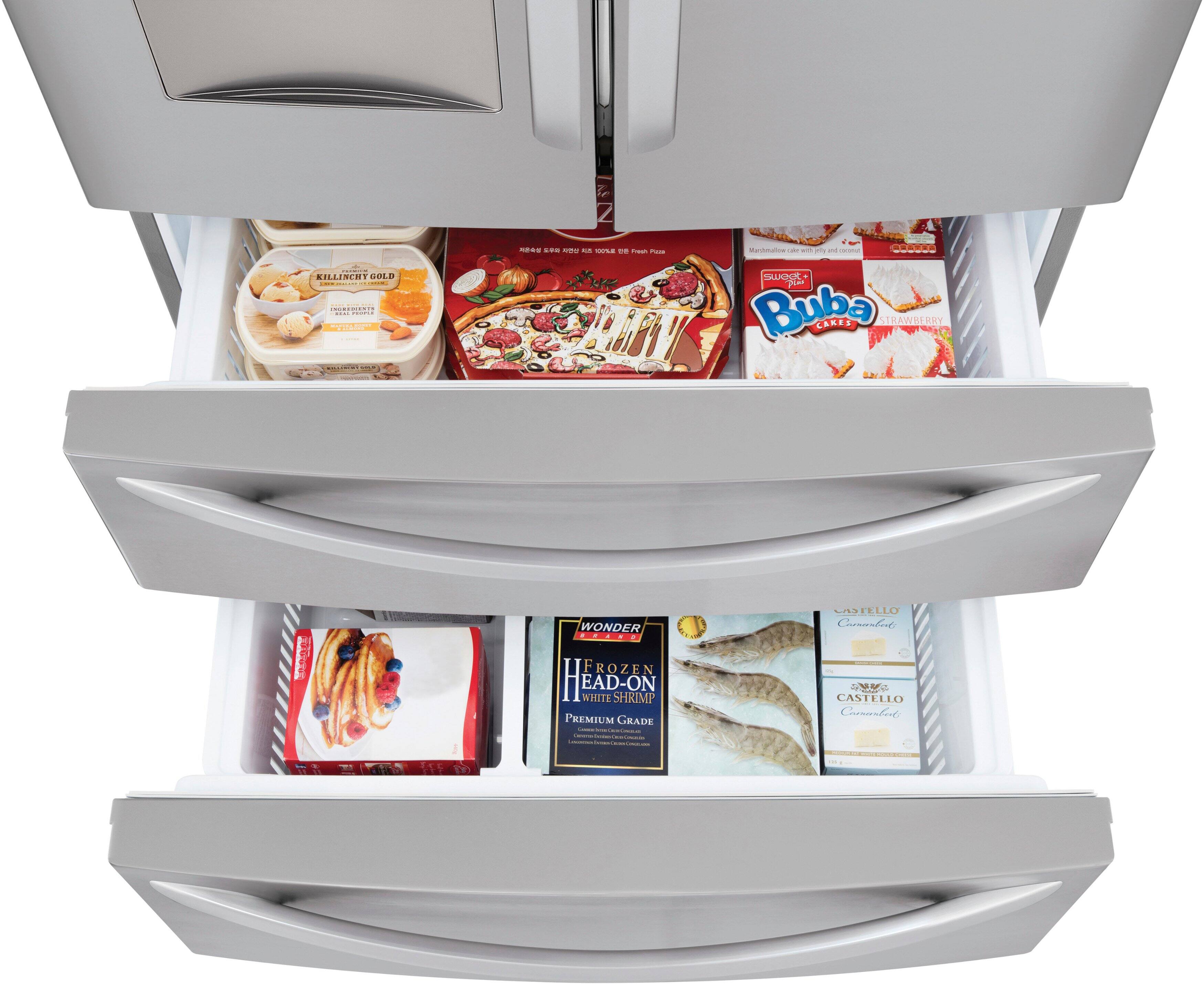 Alt View 15. LG - 28.6 Cu. Ft. 4-Door French Door Smart Refrigerator with Water Dispenser - Stainless Steel.