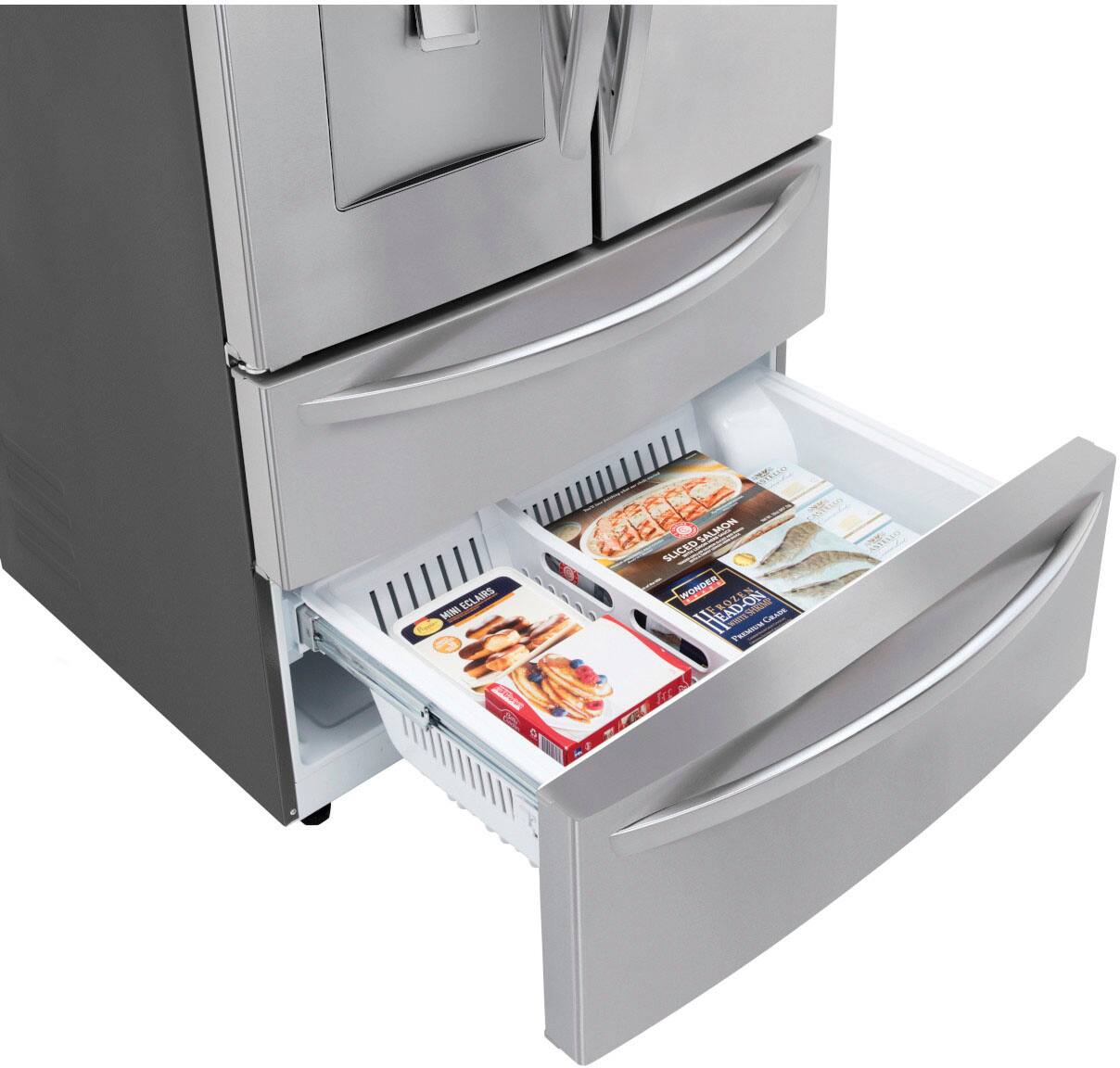 Alt View 16. LG - 28.6 Cu. Ft. 4-Door French Door Smart Refrigerator with Water Dispenser - Stainless Steel.