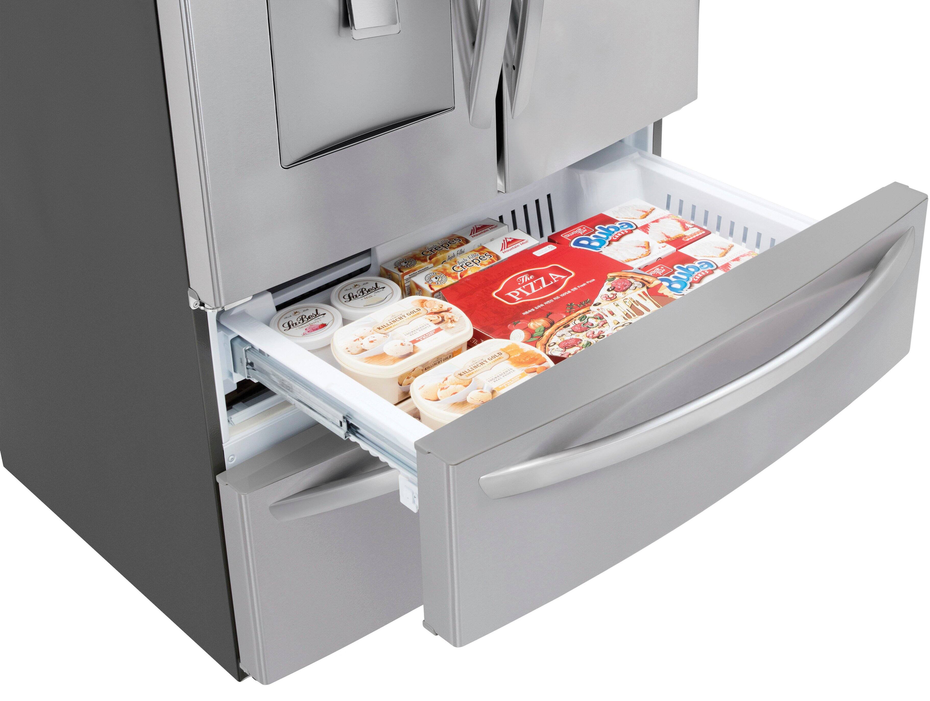 Alt View 17. LG - 28.6 Cu. Ft. 4-Door French Door Smart Refrigerator with Water Dispenser - Stainless Steel.