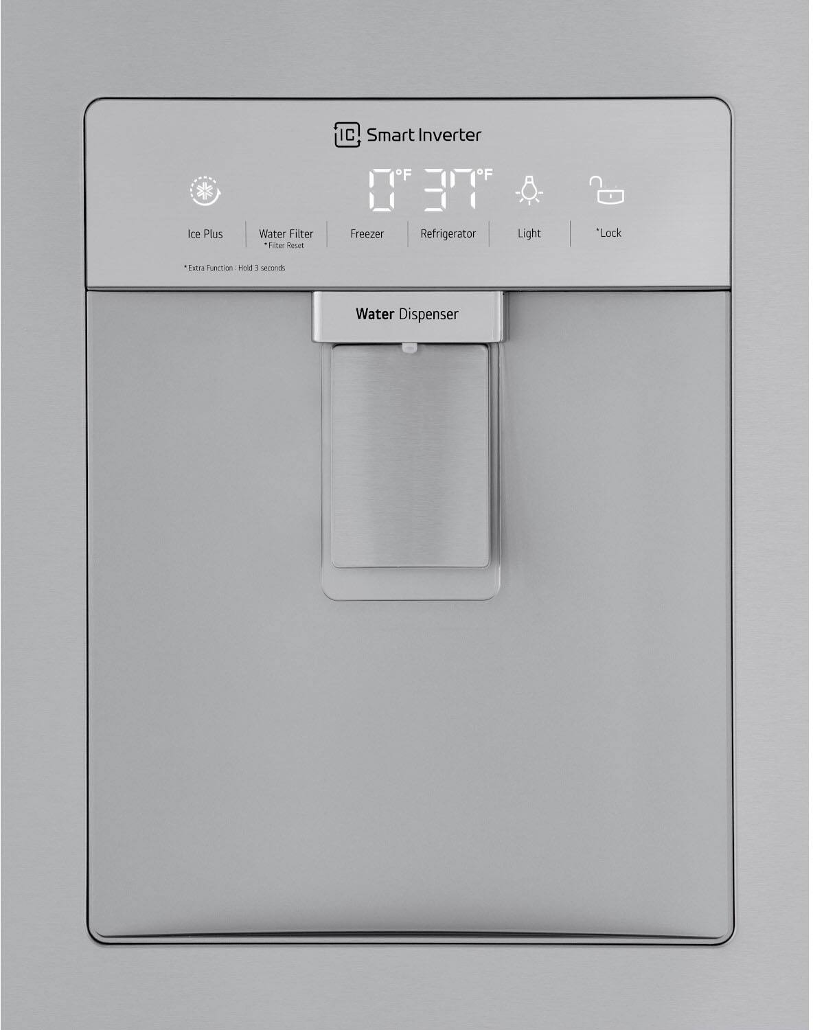 Alt View 25. LG - 28.6 Cu. Ft. 4-Door French Door Smart Refrigerator with Water Dispenser - Stainless Steel.