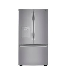 LG - 29 Cu. Ft. French Door Smart Refrigerator with Ice Maker and External Water Dispenser - Stainless steel - Front_Zoom