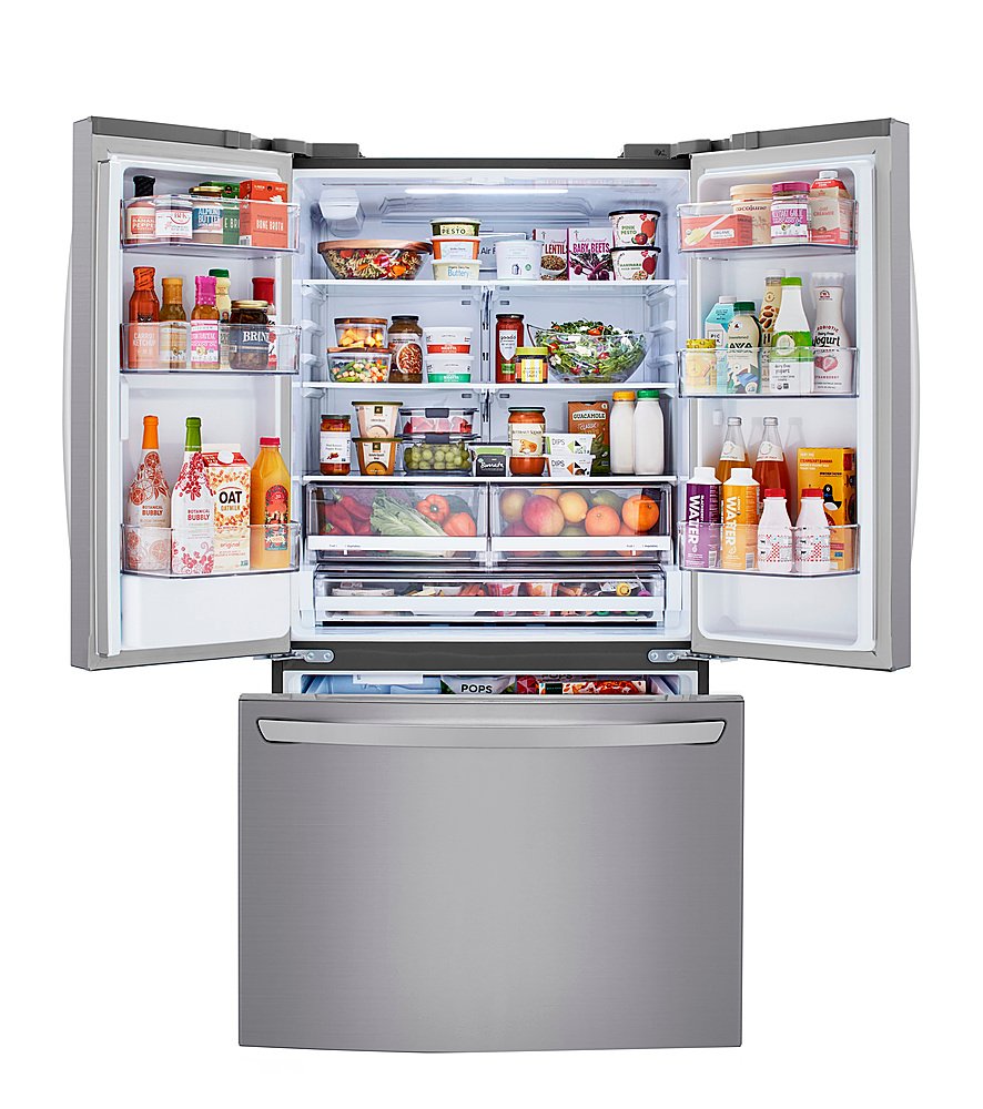 Zoom in on Alt View Zoom 17. LG - 29 Cu. Ft. French Door Smart Refrigerator with Ice Maker and External Water Dispenser - Stainless steel.