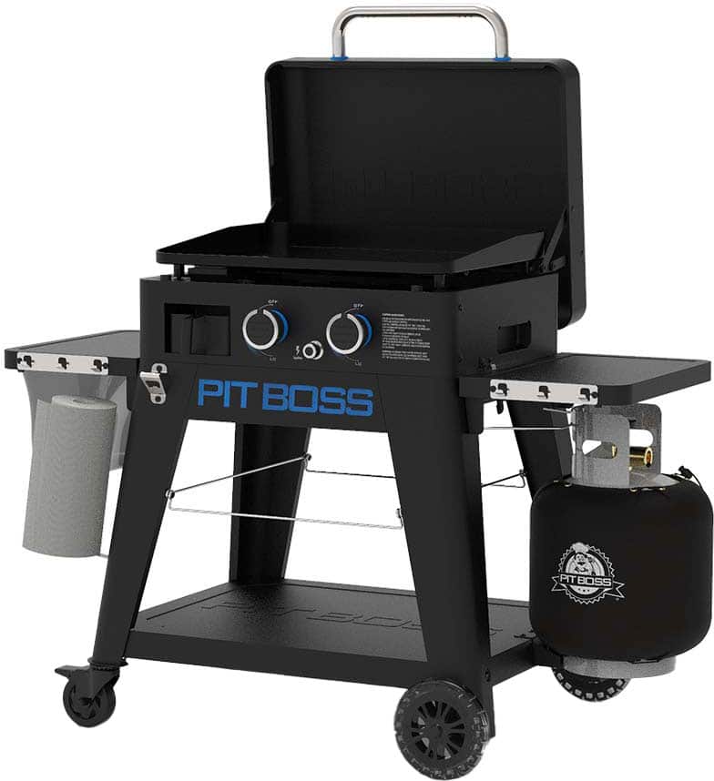 Angle. Pit Boss - Ultimate Outdoor Gas 2-Burner Griddle - Black.