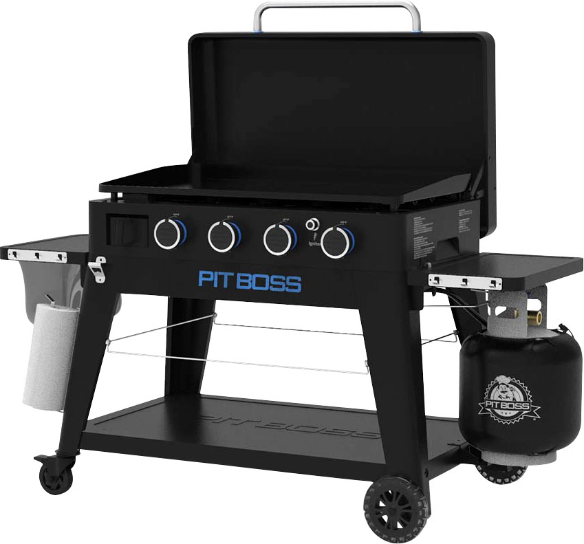 Angle View: Pit Boss - Ultimate Outdoor Gas 4-Burner Griddle - Black