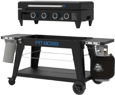 Pit Boss - Ultimate Outdoor Gas 4-Burner Griddle - Black