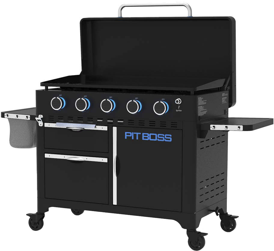Angle View: Pit Boss - Ultimate Outdoor Gas 5-Burner Griddle - Black