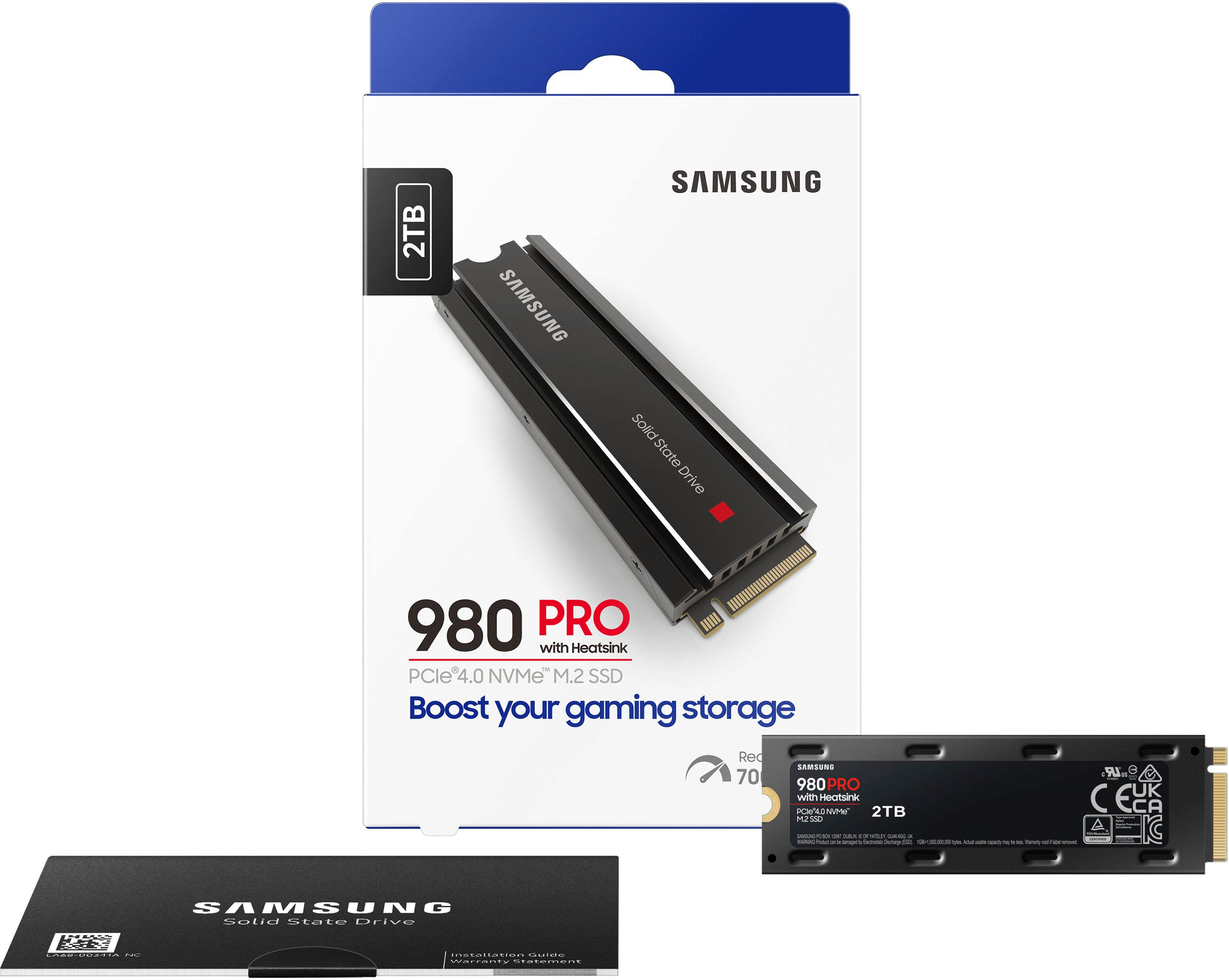 Alt View 20. Samsung - Geek Squad Certified Refurbished 980 PRO 2TB Internal Gaming SSD PCIe Gen 4 x4 NVMe with Heatsink for PS5 - Black.