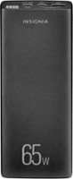 Insignia™ - 20,000mAh Portable Charger for Laptops and Most USB Devices - Black - Front_Zoom
