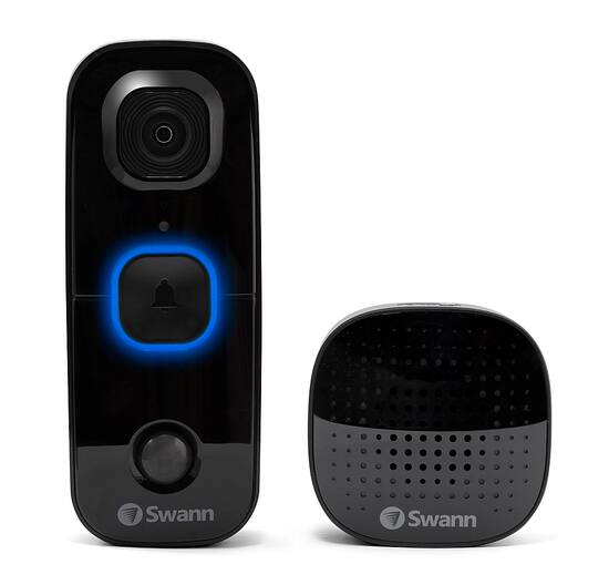 Swann SwannBuddy Wireless 1080p Full HD Video Doorbell Black SWIFI