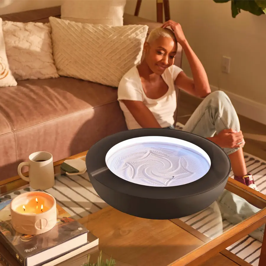 Alt View 13. Homedics - drift Meditation Sand Table 16” - Black.