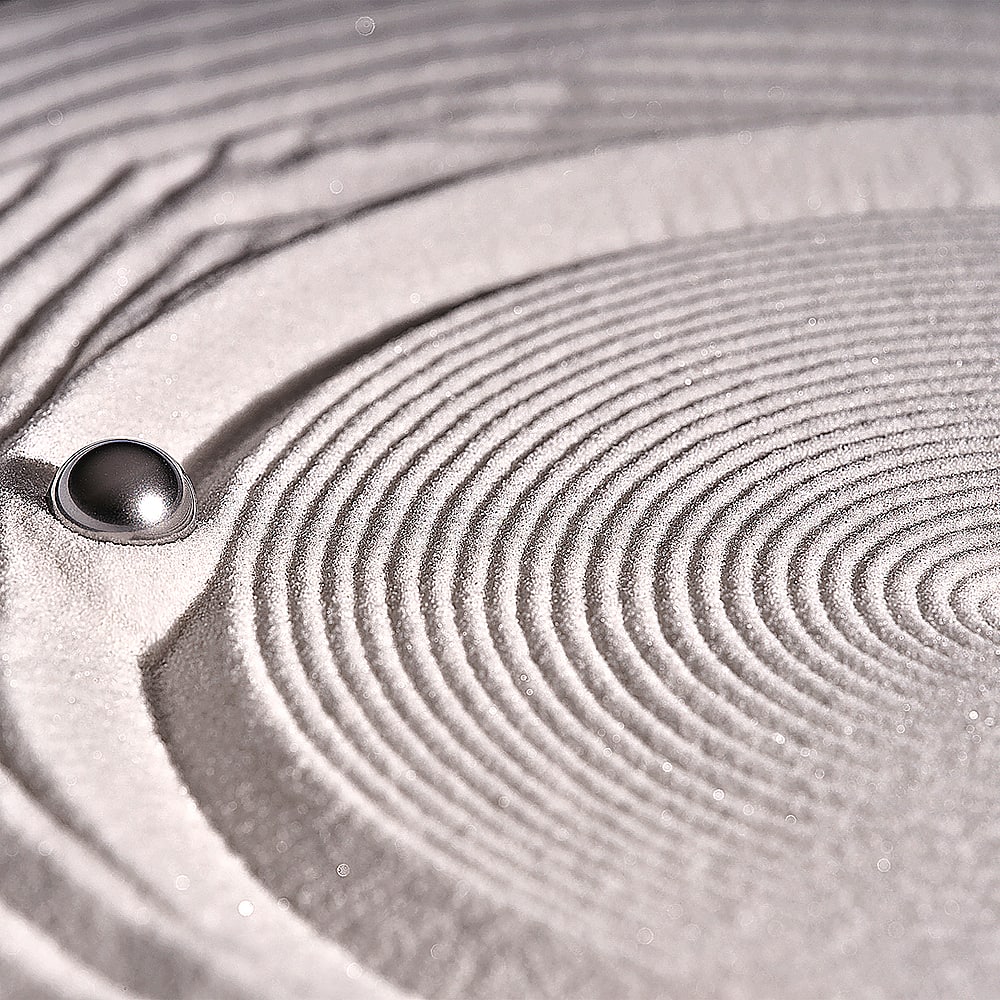 Angle. Homedics - drift Meditation Sand Table 16” - Cream.