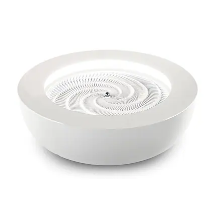 Front. Homedics - drift Meditation Sand Table 16” - Cream.