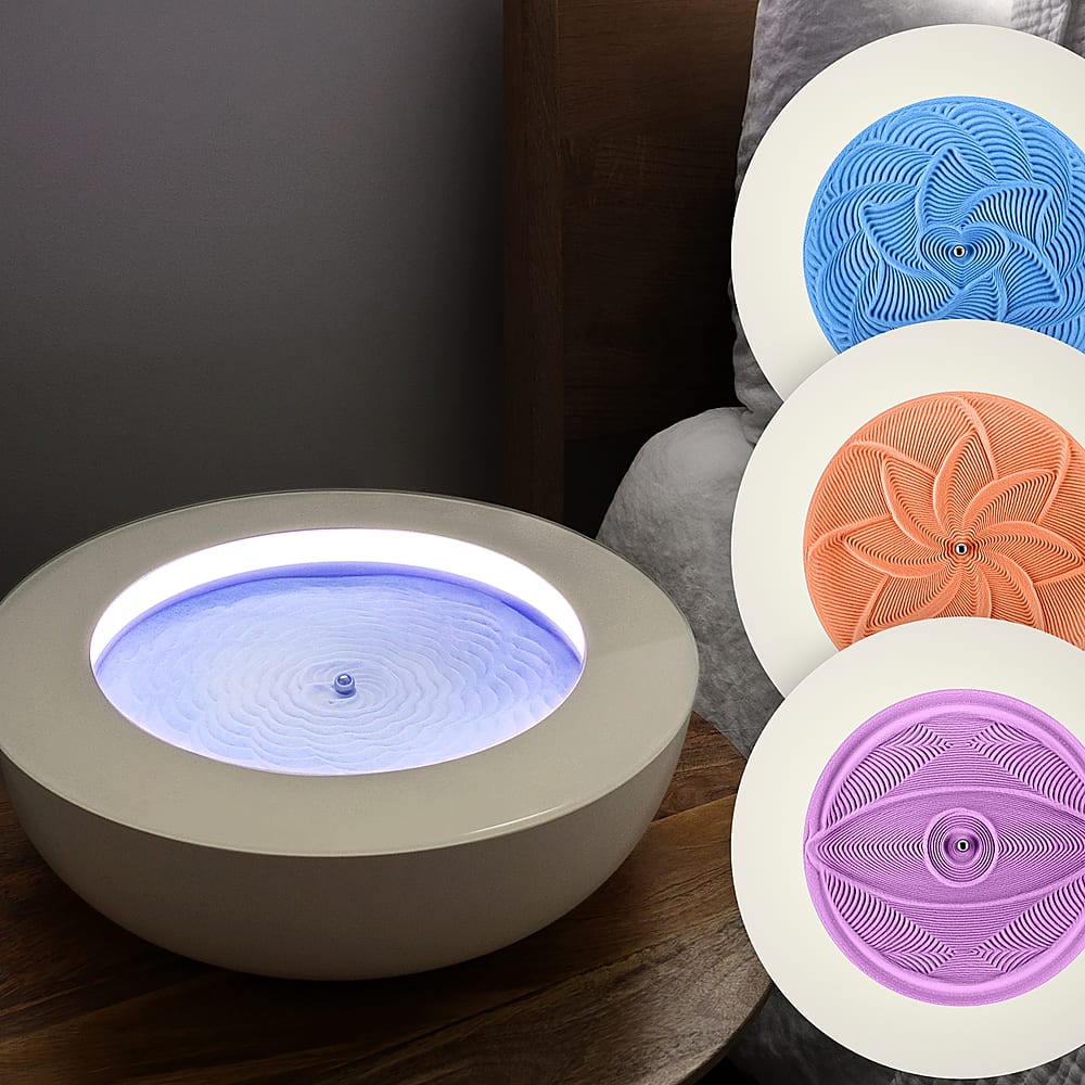 Alt View 11. Homedics - drift Meditation Sand Table 16” - Cream.