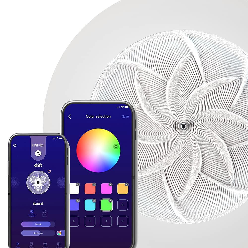 Alt View 12. Homedics - drift Meditation Sand Table 16” - Cream.