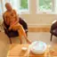 Left. Homedics - drift Meditation Sand Table 16” - Cream.
