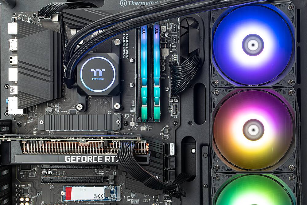 Alt View 4. Thermaltake - Shadow 360 Gaming Desktop - AMD Ryzen 5 5600X - 16GB Memory - NVIDIA GeForce RTX 3060 - 1TB NVMe M.2 - Black.