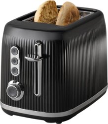 Oster - 2-Slice Toaster with Quick-Check Lever, Extra-Wide Slots, Impressions Collection - Black - Front_Zoom