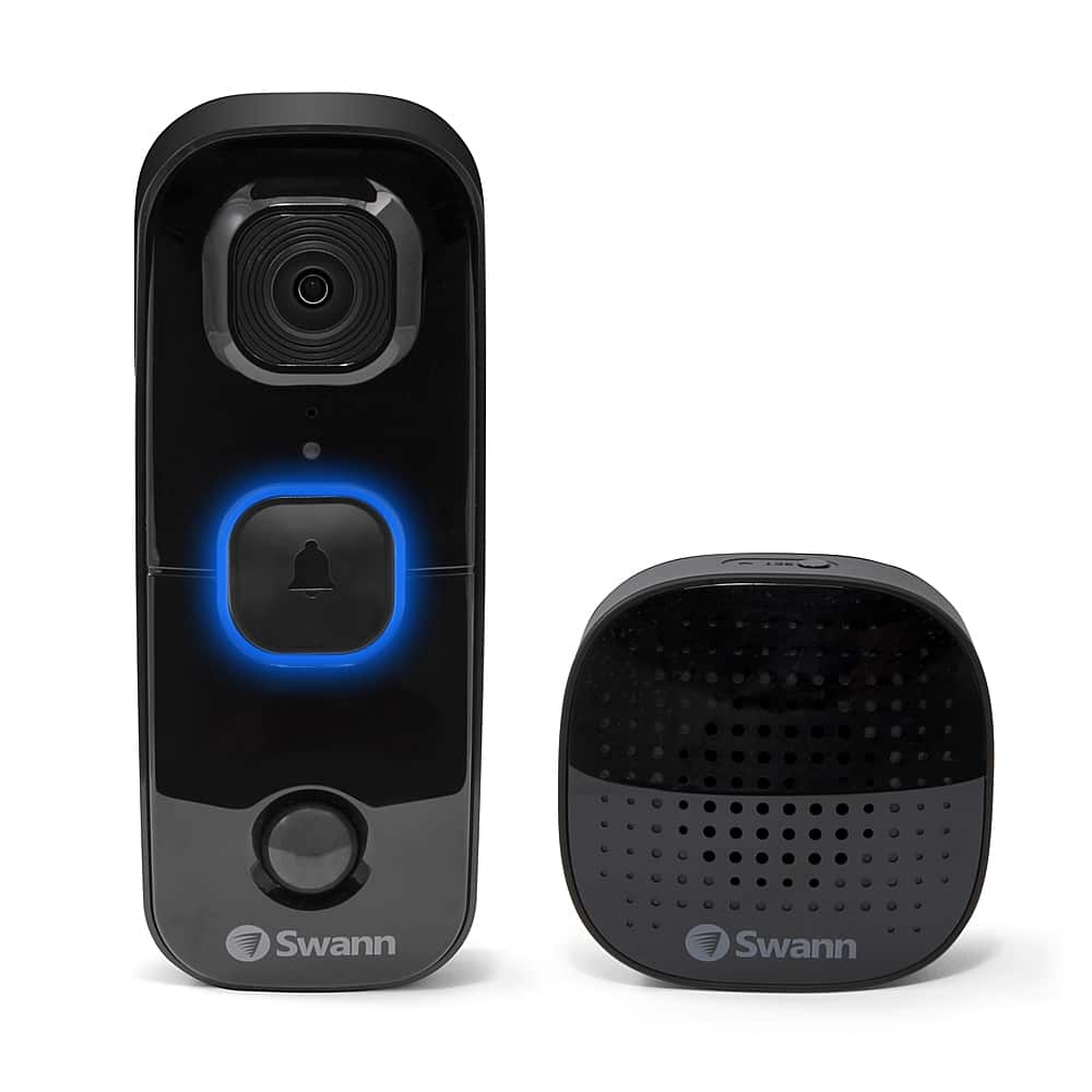 Alt View 21. Swann - Home 4-Channel, 4-Camera Indoor/Outdoor 1080p DVR 1TB HDD with Video Doorbell & Alarm New Home Security Starter Kit - White.