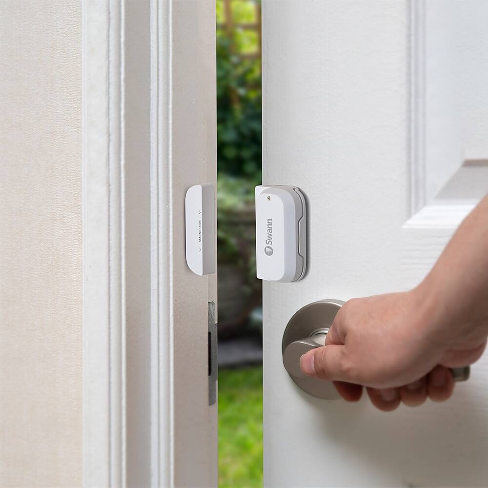 Alt View 12. Swann - Wireless Window and Door Alert Sensor - White.