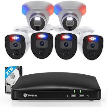 Swann Enforcer 8-Channel 6-Camera Wired 4K 2TB DVR Surveillance System