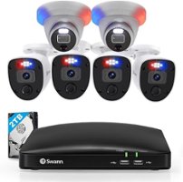 Swann - Home 8-Channel, 6-Camera Indoor/Outdoor Wired 4K 2TB DVR Video Surveillance System - White - Front_Zoom
