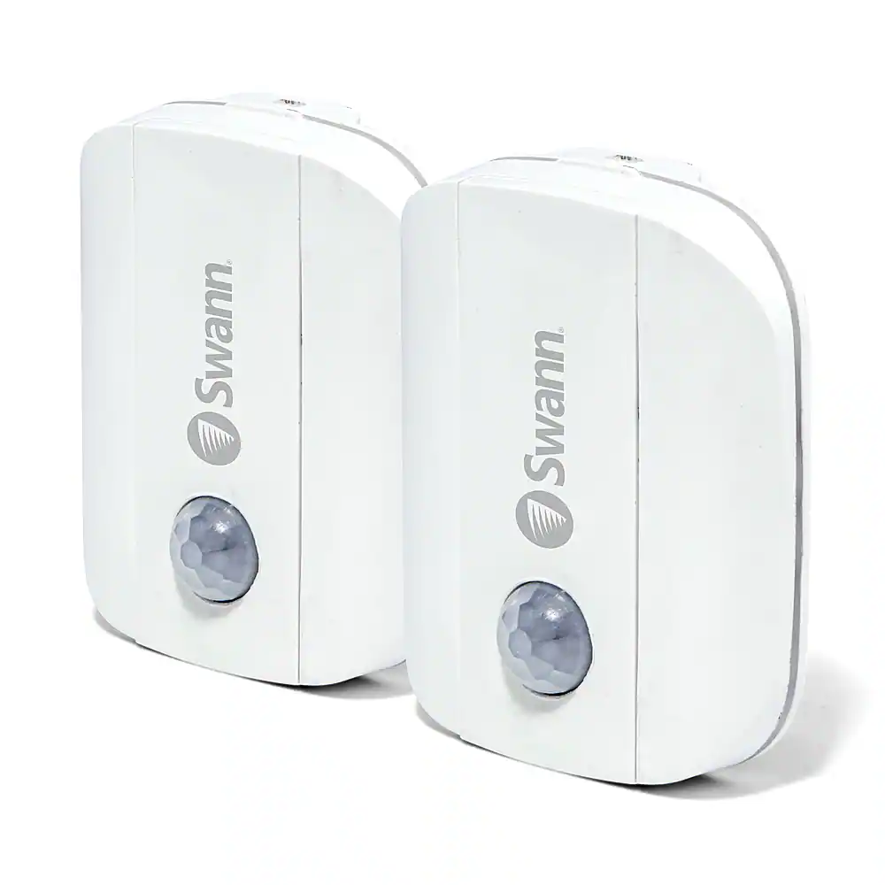 Front. Swann - Wireless Motion Alert Sensor (2-pack) - White.