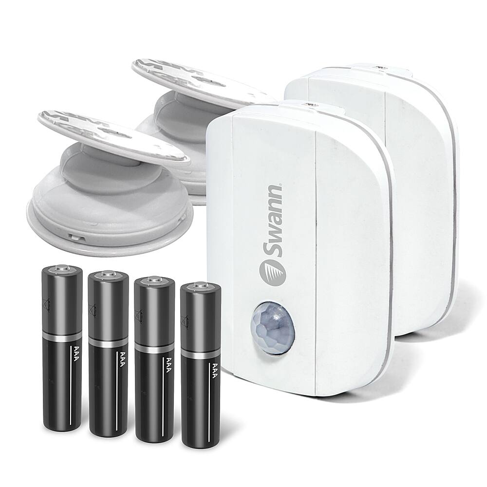 Alt View 13. Swann - Wireless Motion Alert Sensor (2-pack) - White.