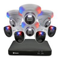 Swann - Enforcer 8-Channel, 8-Camera Indoor/Outdoor Wired 4K Ultra HD 2TB DVR Security System - White - Front_Zoom
